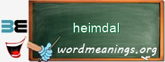 WordMeaning blackboard for heimdal